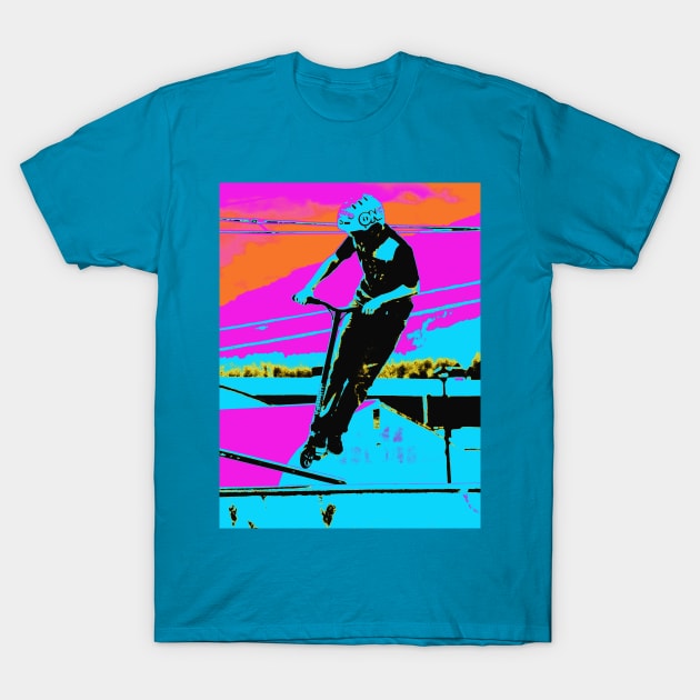 Jump Start - Scooter Rider T-Shirt by Highseller
